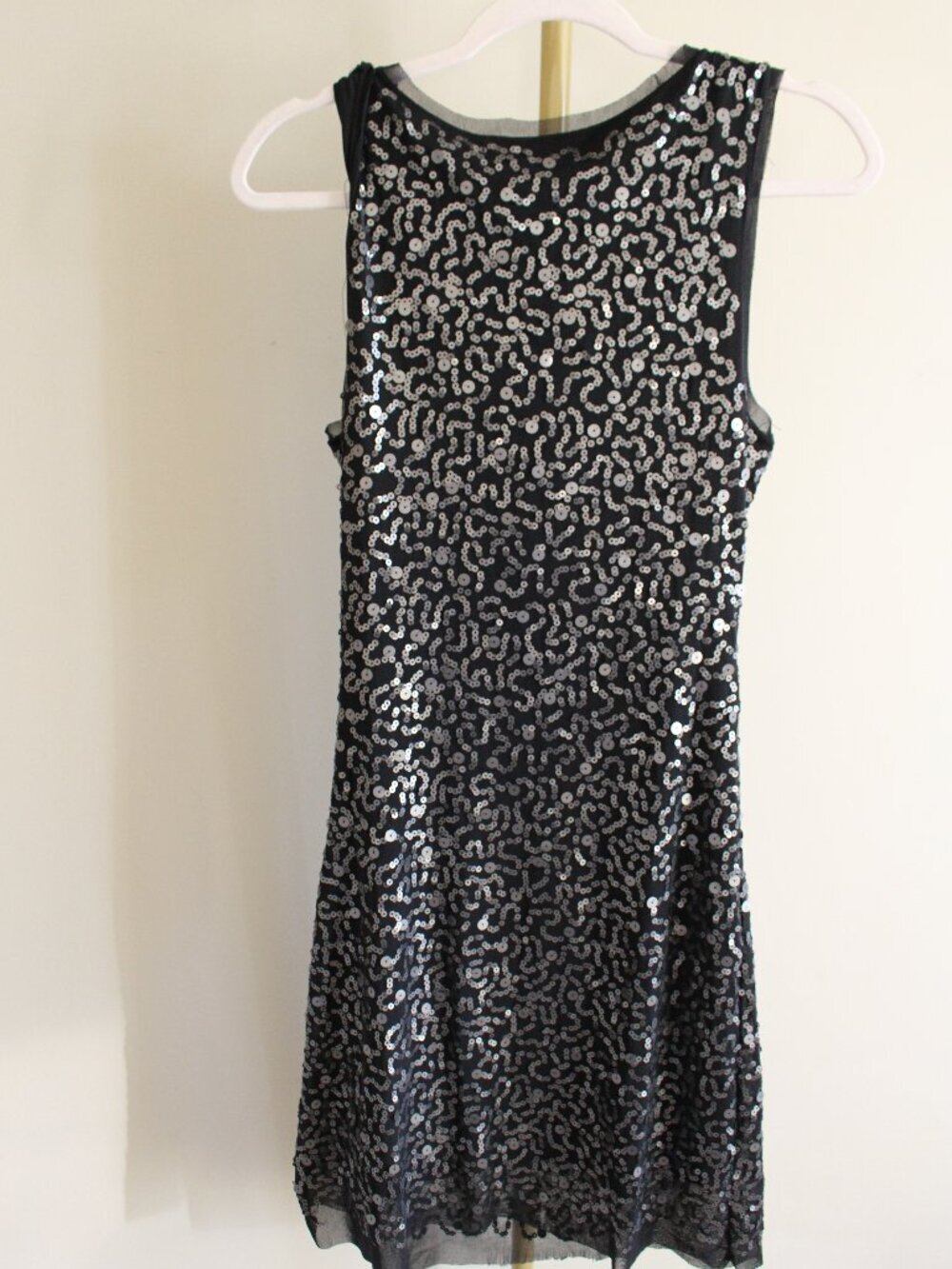 Women's Max Studio Black Sequin Swing Dress, Size Large - Picture 3 of 5